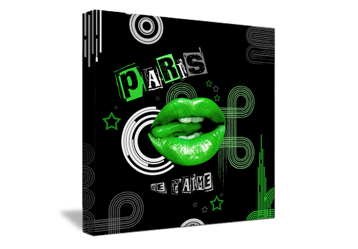 Tableau Décoration Lips Green de Paris