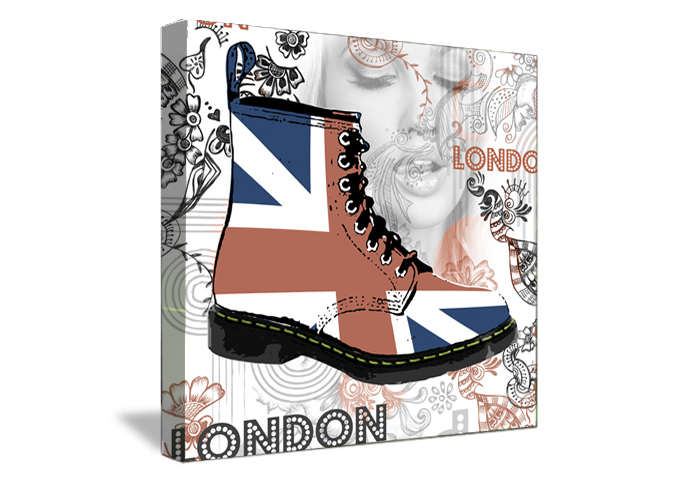 Tableau décoration Boots Rust de Londres