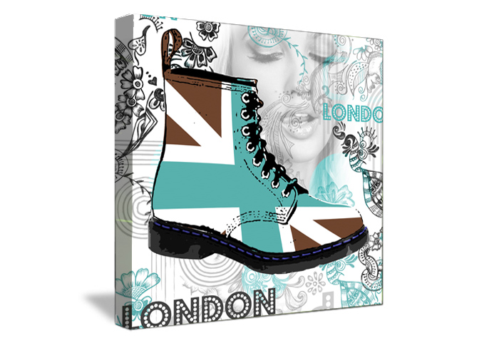 Tableau décoration Boots Blue de Londres