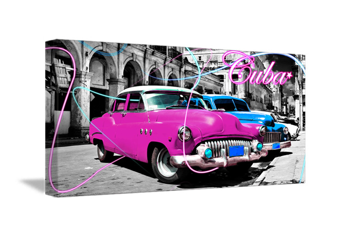 Tableaux décoration Néon Pink de Cuba