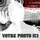 Portrait Pop 30x30cm Noir et blanc