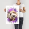 Peinture chien 2 &#x00002192; je choisis le format et le support d'impression : Poster 50x75 cm