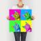 Tableau chat Pop Art 2 &#x00002192; je choisis le format et le support d'impression : Plexiglas 50x50 cm