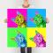Tableau chat Pop Art 2 &#x00002192; je choisis le format et le support d'impression : Plexiglas 80x80 cm